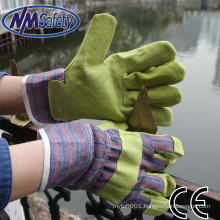 NMSAFETY good Cow Split yellow leather work gloves